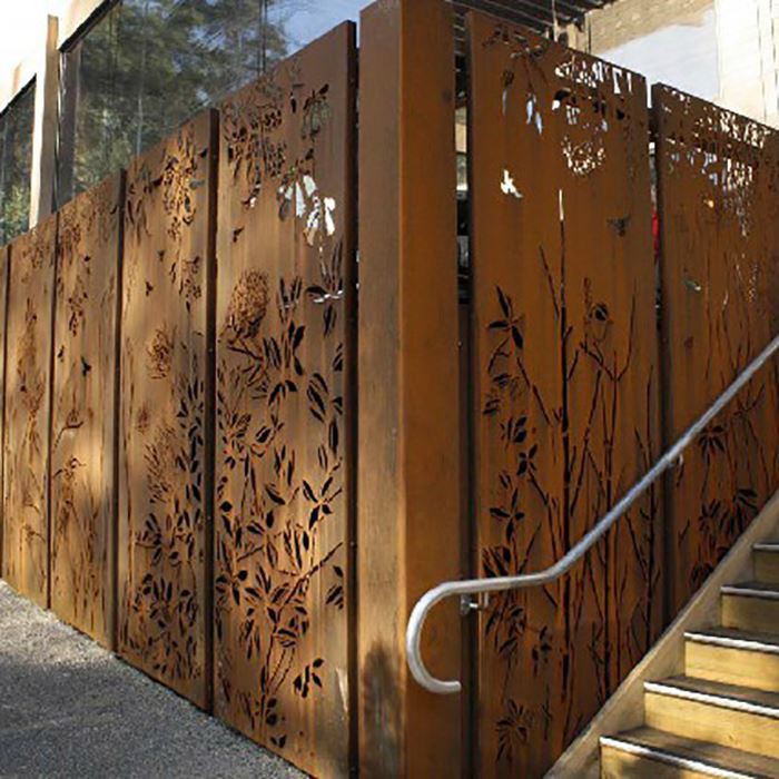 Stækkanlegt Leaf Corten stál girðingarplötur
